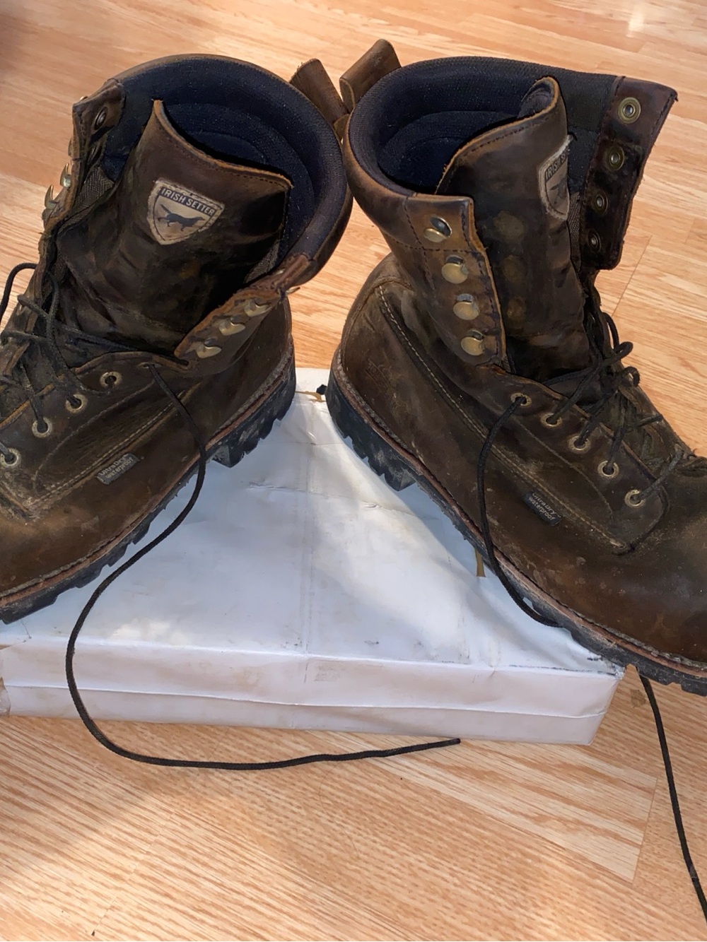 Irish Setter Brown Lace-Up Work Boot with Light Sole - Picture 6 of 10